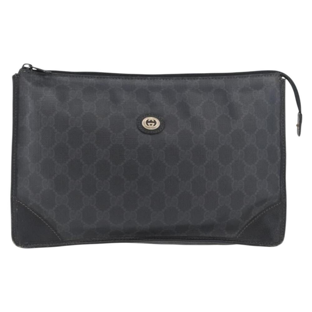 Gucci GG Supreme Old Clutch Bag Black